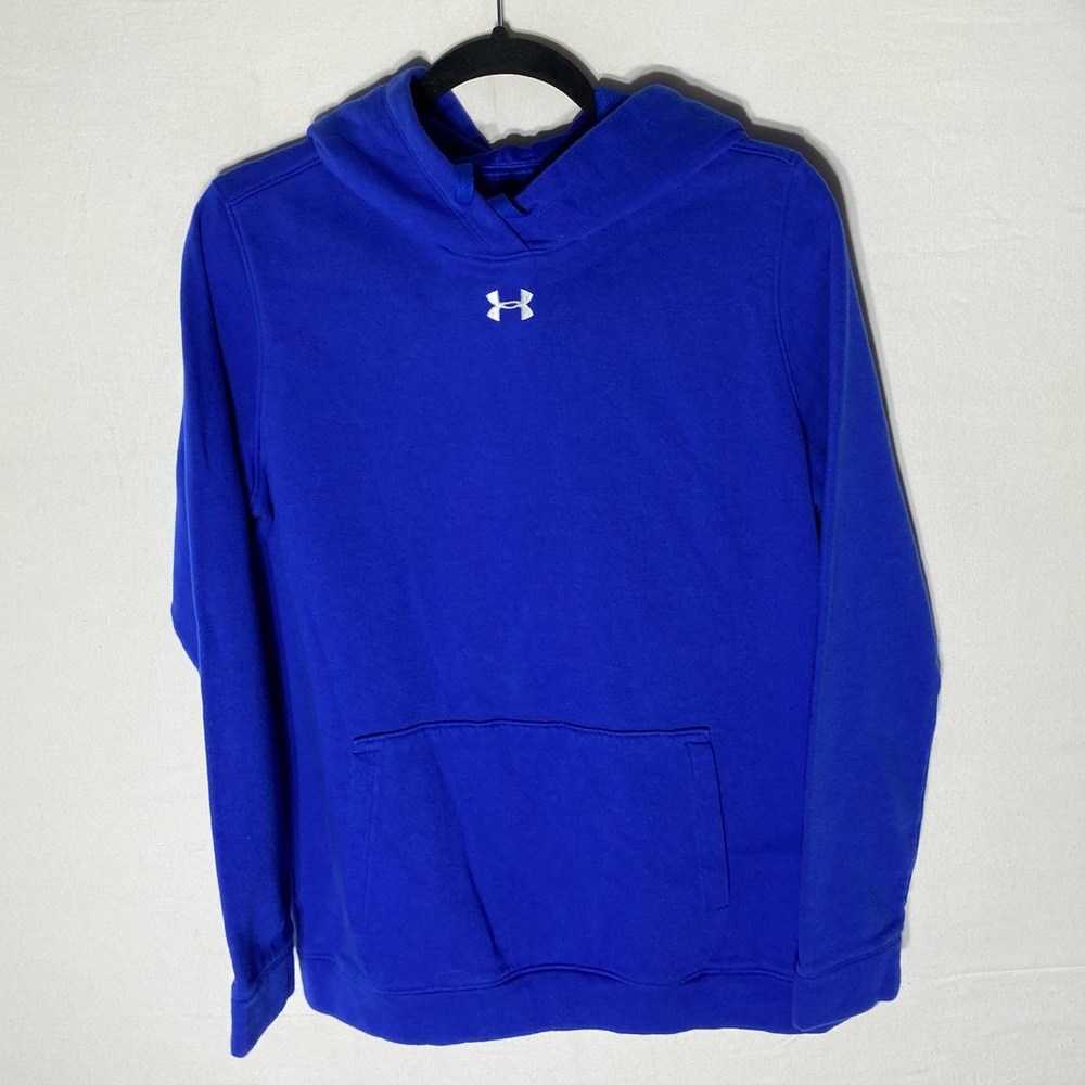 Under Armour Royal Blue Loose Fit Hustle Fleece Hoodie S